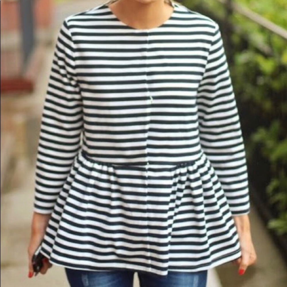 Navy peplum jacket